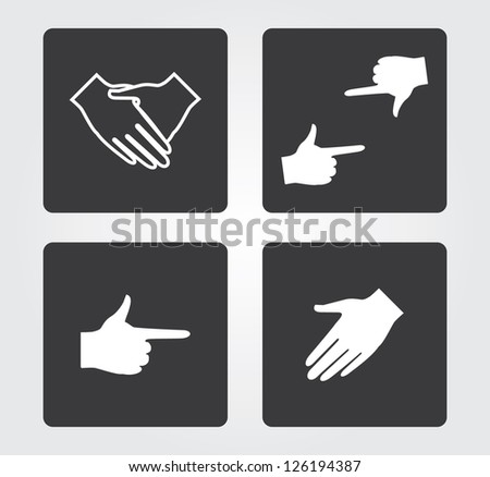 Web icons: hands