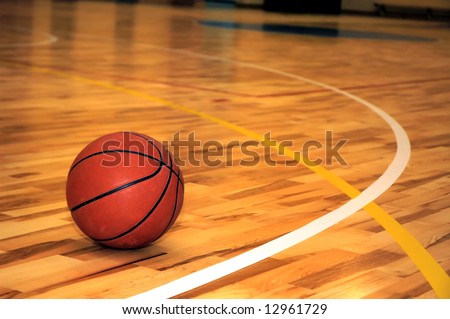 Ball in school sport hall