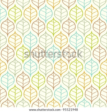 Vector Light Leaf Pattern - 95521948 : Shutterstock