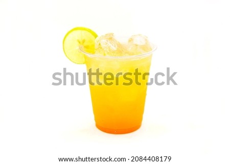 Image, Stock Photo Vitamins to go: Refreshing cool mineral water with orange and carrot