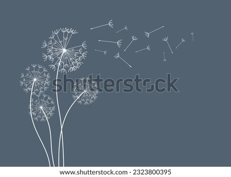 White Dandelion wall decal,flow in the wind wall decal,dandelion wall stickers,dandelion flying wall decal children's room 