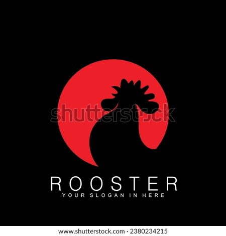 Rooster head logo vector icon symbol illustration design.Rooster chicken cock.vector illustration