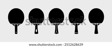 Table tennis paddle vector icon on white background
