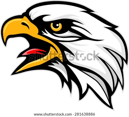 Mascot Head Of An Eagle Stock Vector Illustration 281638886 : Shutterstock