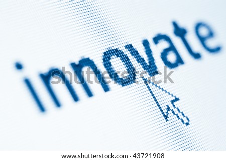word innovate on computer screen with cursor