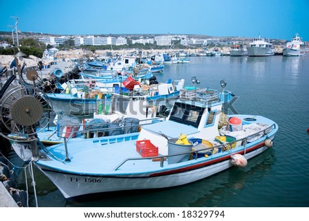 Small harbor of fisherman at Cyprus island, Greece