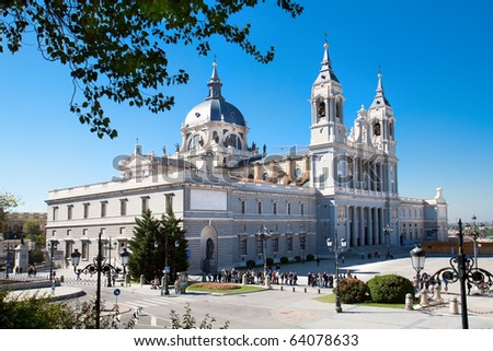 Beautiful  architecture- Cathedral Almudena, Madrid, Spain
