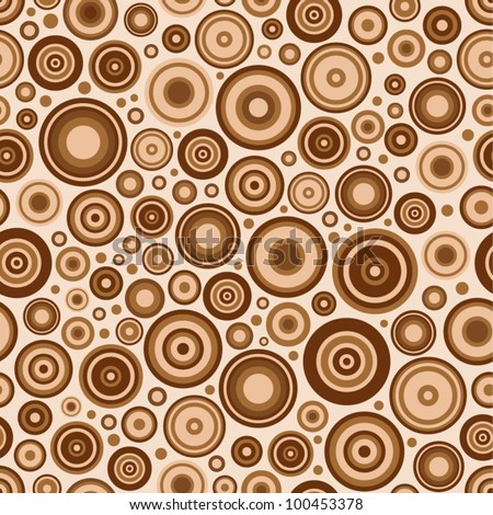 Brown Circles Seamless Pattern. Stock Vector Illustration 100453378 ...