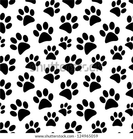 Animal Footprint Seamless Pattern. Stock Vector 124965059 : Shutterstock