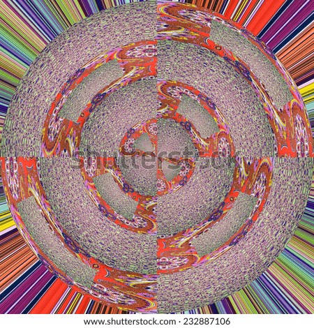 abstract design with colorful cotton fabric pieces