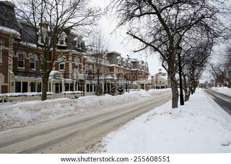 NIAGARA ON THE LAKE, ONTARIO-FEB.23.2015 historic Prince of Wales Hotel, Niagara on the Lake, Ont.Canada Hotel was built in 1864