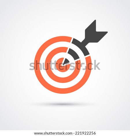 Target icon for business or sport. Element for web, mobile or print.