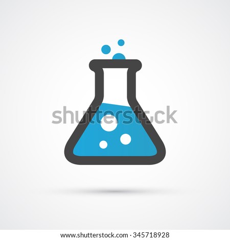 Chemical flask color flat icon