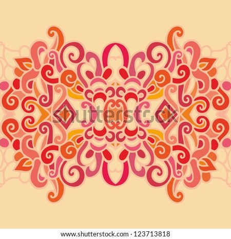 seamless decorative curved pattern