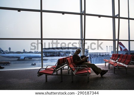 China-Hong kong -27 April,International Airport Terminal,Hong Kong, China.27 April, 2015,