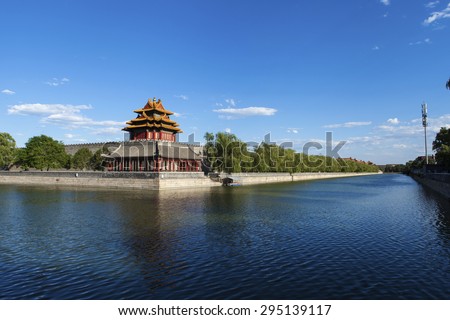 Beijing, China at the Imperial Palace north gate.