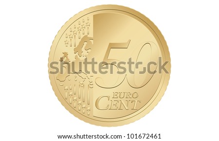 A coin of 50 euro cent