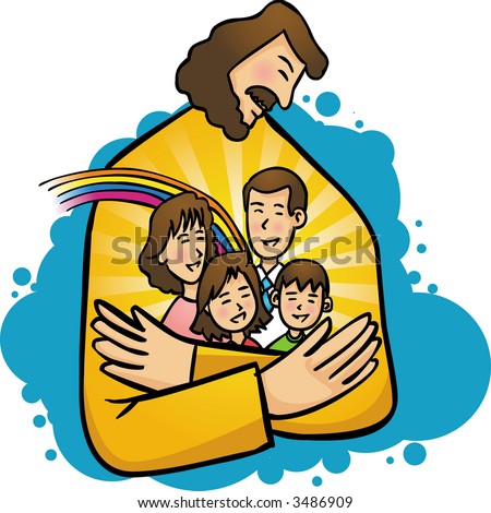 Jesus And My Family Stock Vector Illustration 3486909 : Shutterstock