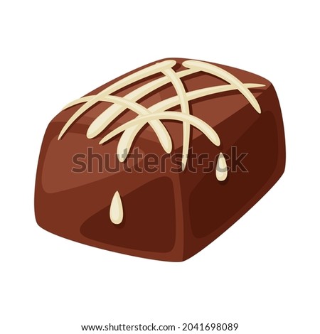 Illustration of chocolate candy. Food item for bars, restaurants and shops. Imagine de stoc © 
