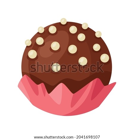 Illustration of chocolate candy. Food item for bars, restaurants and shops. Imagine de stoc © 