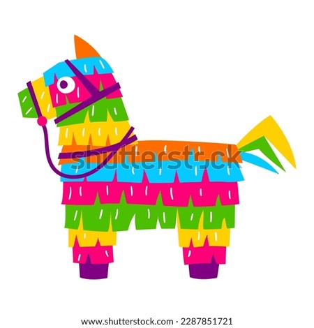 Mexican pinata. Traditional holiday item. Stylized illustration for celebration Cinco de Mayo. Сток-фото © 