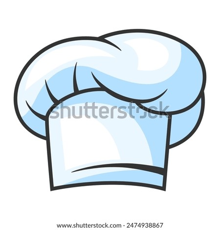 Illustration of chef hat. Stylized kitchen and restaurant utensil.