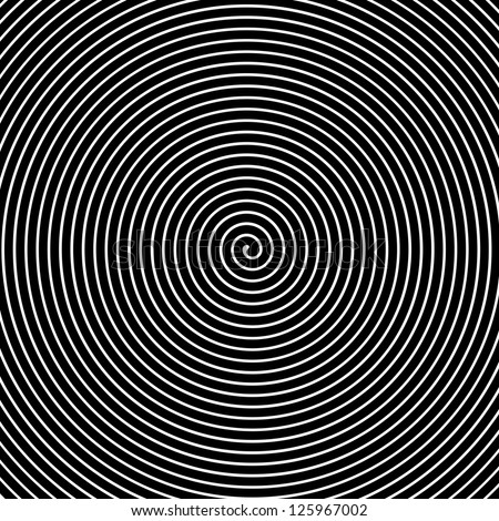 Black And White Hypnotic Vector Background - 125967002 : Shutterstock