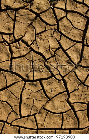 Cracked soil, effect of global warming and change of climate