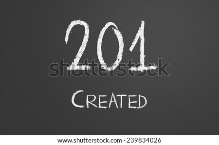 HTTP Status code 201 created written on a chalkboard