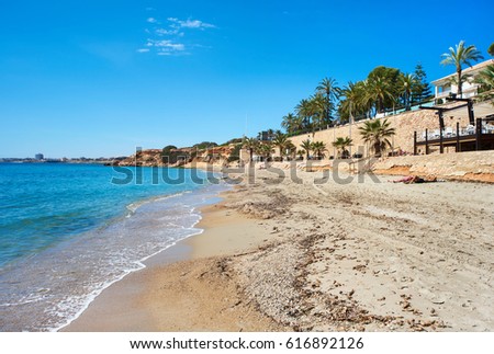 Beach of Punta Prima. Province of Alicante. Southern Spain Stockfoto © 