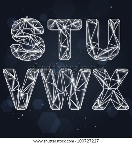 Vector Constellation Geometric Font S-X