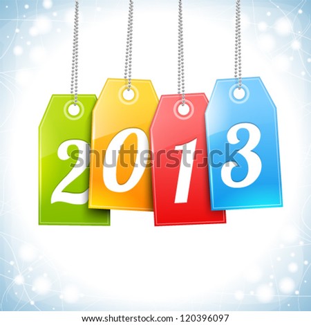 Happy New Year Greetings Card Vector - 120396097 : Shutterstock