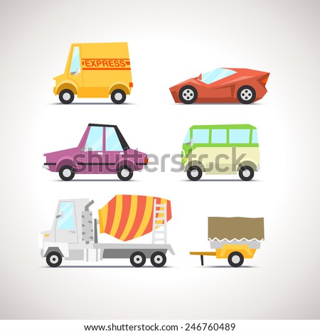 Car Flat Icon Set 5