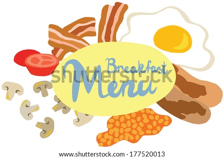 Traditional Breakfast Menu Sign