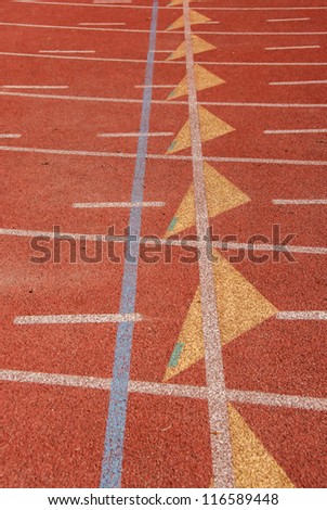 Track and Field Sports ground Start line