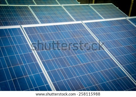 Dirty Solar Panel with vignetting to emphasis on dirt. Not keeping Solar Panel clean reduces efficiency of the solar plant
