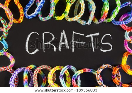 crafts background rubber bracelets