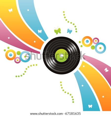 colorful vinyl record background