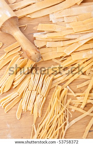 Making Pasta: Homemade Pasta Sheets into Strips