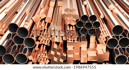 Similar – Image, Stock Photo Copper tubes Conduit