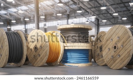 Similar – Image, Stock Photo A roll of cable with mirroring