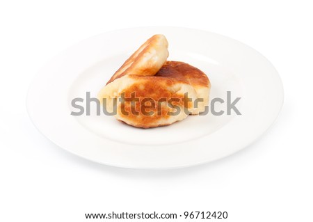 homemade patty cakes isolated on a white