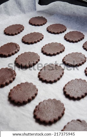 Dark Chocolate Cookies ready for cook
