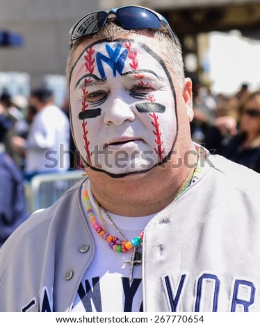 NEW YORK CITY - APRIL 6 2015: the New York Yankees marked opening day 2015 with a  sell-out game against the Toronto Blue Jays at Yankee Stadium