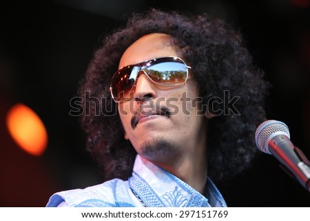 NEW YORK CITY - JULY 16 2015: Tuareg band Tamikrest & Vieux Farka Toure performed at Prospect Park as part of Celebrate Brooklyn