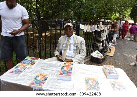 NEW YORK CITY - AUGUST 23 2015: Thousands filled Tompkins Square Park to hear live jazz performances celebrating the life of Charlie \