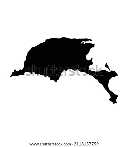 Philip island map silhouette region, territory, black shape style illustration. Good use for sign, symbol, icon, logo, mascot, or any design you want.

