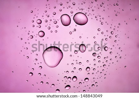 Purple Water drops on purple  background