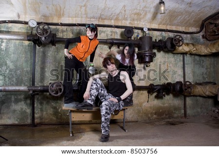 Youth of Goth in the thrown cellar