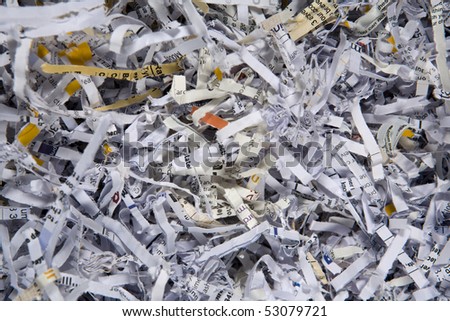 shredded paper back groundimage taken  from above